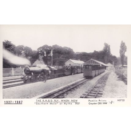 RH&D Railway Northern Chief Train at Hythe Station 1927 Postcard