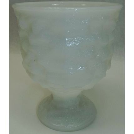 Vintage E.O. Brody Company Milk Glass Vase Urn Made in Cleveland Ohio USA