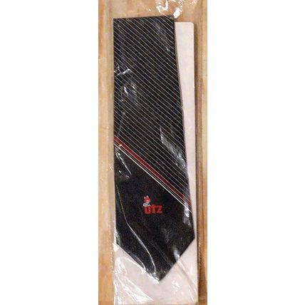 UTZ Men's Promotional Pin Striped Blue White Red Tie New In Original Package