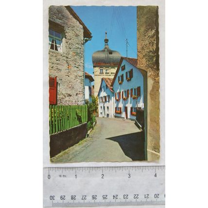 old postcard Bregenz, Oberstadt mit Martinsturm, Austria