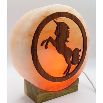 Unicorn Himalayan Salt Lamp USB 13.5 CM Gift Christmas Home Decor Natural