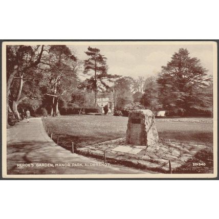Heroes Garden, Manor Park, Aldershot, Hampshire, c.1930 - Valentine's Postcard