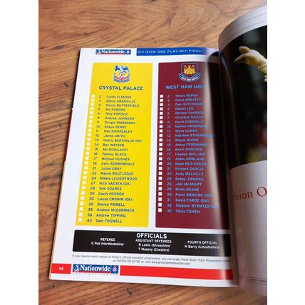 2004 Division 1 Play Off Final Programme & Ticket – Crystal Palace vs West Ham