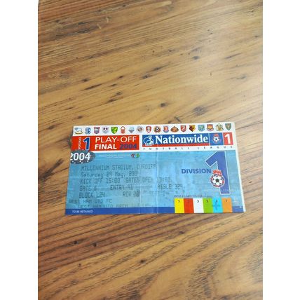 2004 Division 1 Play Off Final Programme & Ticket – Crystal Palace vs West Ham