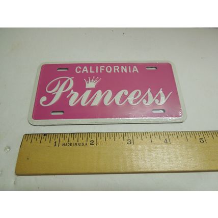 Mini 4.5" Pink California Princess license Plate - Sealed - Barbie