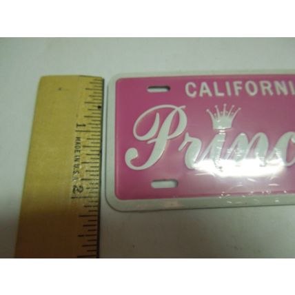 Mini 4.5" Pink California Princess license Plate - Sealed - Barbie