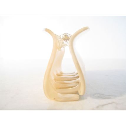 Vanilla creme white marbled hair claw clip