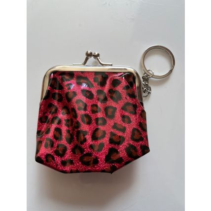 KEY RING - LEOPARD PRINT PURSE