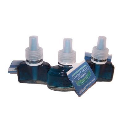 Turquoise Glass ScentPlug Home Fragrance Refill Bulb 3 Pack Yankee Candle