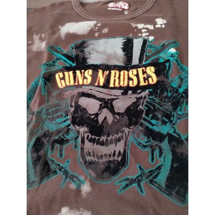 GUNS N ROSES- Embroidered Premium LS Thermal T-shirt ~Never Worn~ M L XL