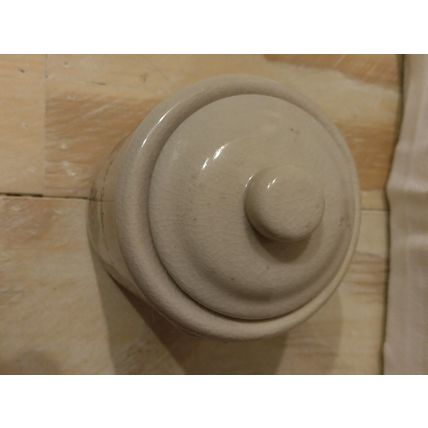 Vintage Christmas Snowman Holiday Votive Tea Candle Ceramic Heavy Crock