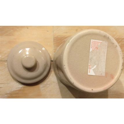 Vintage Christmas Snowman Holiday Votive Tea Candle Ceramic Heavy Crock