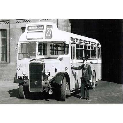 Black & White Photograph of Glasgow Corporation Transport - FYS 317