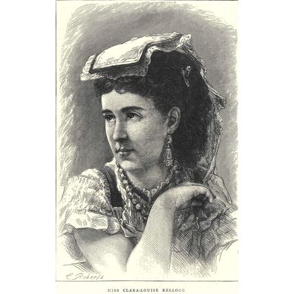 MDLLE. MARIE ROZE - MISS CLARA-LOUISE KELLOGG 1872 Charles Roberts ENGRAVING