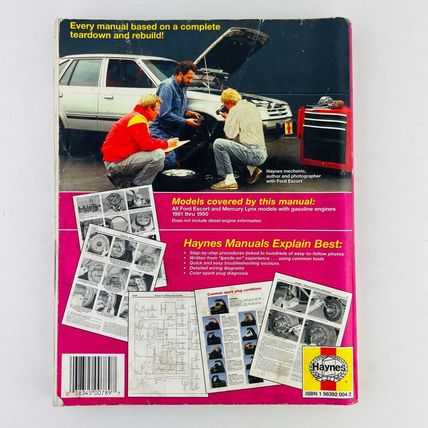 Haynes - Ford Escort and Mercury Lynx Repair Manual for 1981 thru 1990 Book