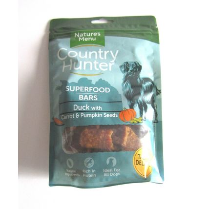 NATURES MENU COUNTRY HUNTER SUPERFOOD NATURAL DOG TREAT BAR 100G RICH IN PROTEIN