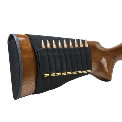 Buttstock Elastic .22-250 .308 & Similar Nine Shell Holder Black Nylon NcStar