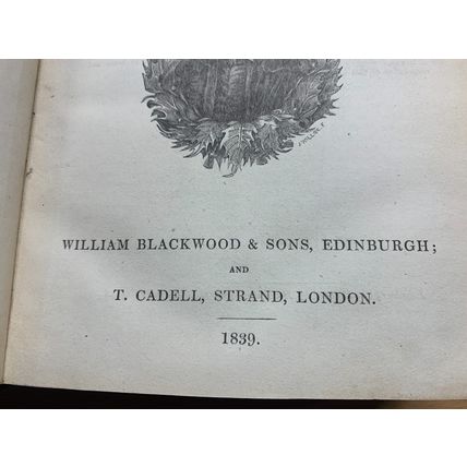 RARE* JAN-JUNE 1839 "BLACKWOOD'S EDINBURGH MAGAZINE" VOL 45 ANTIQUE BOOK (P6)