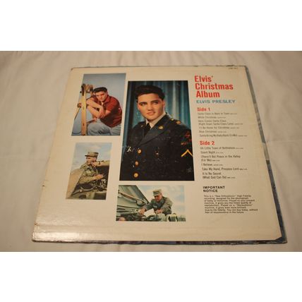 Elvis Presley LP with Original Company Record Sleeve-ELVIS’ CHRISTMAS ALBUM
