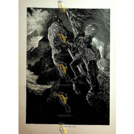 Twixt Life And Death In The Alps Switzerland, Book Illustration (Print), c1890