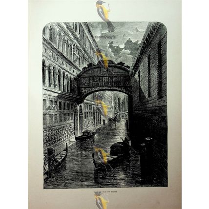 Bridge Of Sighs, Venice, Italy, Book Illustration (Print), c1890