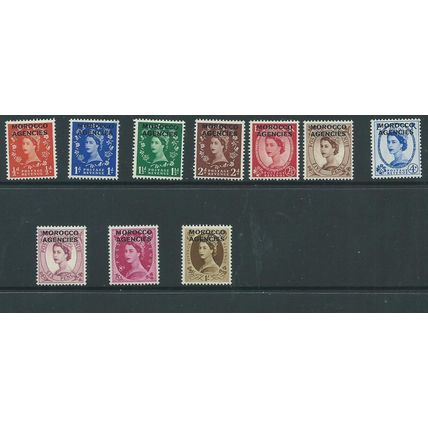 morocco agencies wildings mnh set tudor crown. sg101 sg 101
