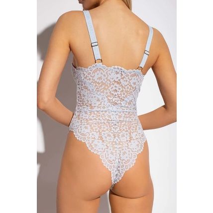 STELLA MCCARTNEY Lace Flounce With Logo Underwire High Leg Bodysuit BNWT