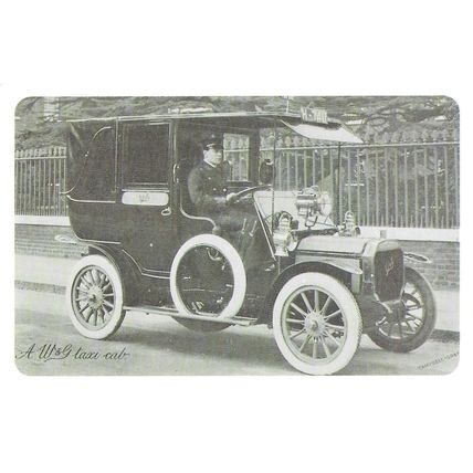 Postcard London Unic W&G Taxi Cab Hulton Photo 1909-1912 Taxicab - Nostalgia