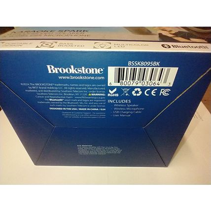 NEW!! Brookstone Spark Wireless LED Karaoke Speaker & Microphone, Bluetooth