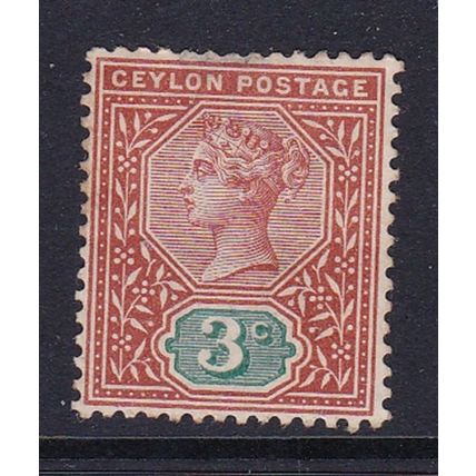 CEYLON 1893-99 CROWN CA WMK 3c MINT SG245