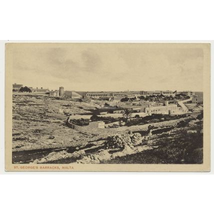 MALTA St. George's Barracks early 20th C. RPPC 210368 WW1 WW2