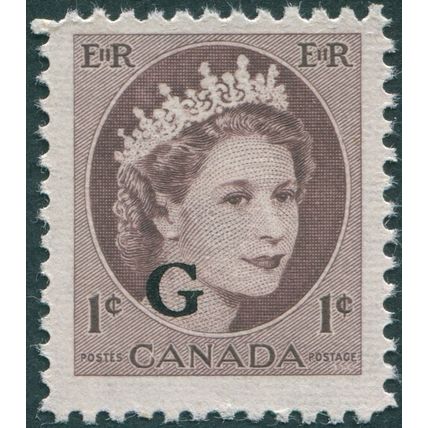 Canada 1956 1c. purple-brown Official SGO202 MNH