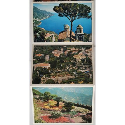 Set of 18 postcards of Amalfi coast. Costiera Amalfitana