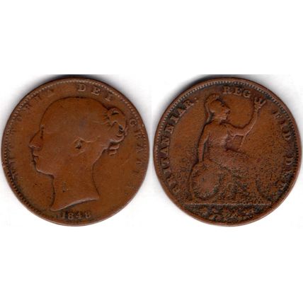 Great Britain. Victoria. Farthing 1848. dy21048