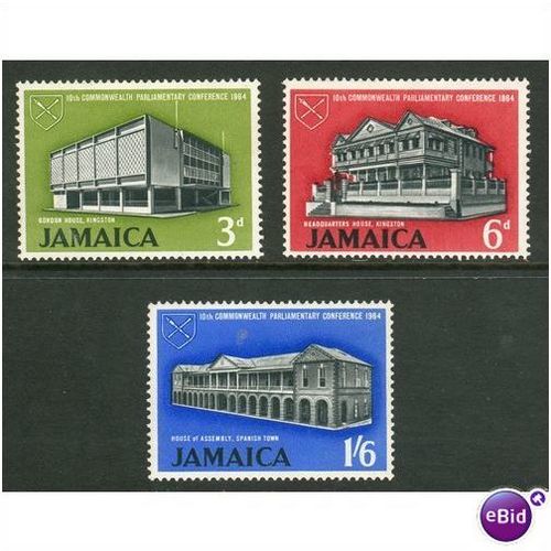 Jamaica stamps 1964 - SG 236-238 - 10th Commonwealth Party Conference MNH