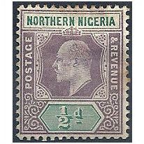 Northern Nigeria 1902 SG10 1/2d Dull Purple & Green Mounted Mint.