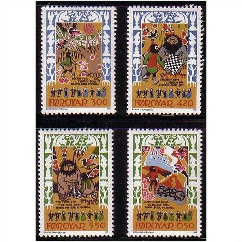1986 Faroe Islands Sc# 139-42 - Folk Ballad set of 4 Mint NH