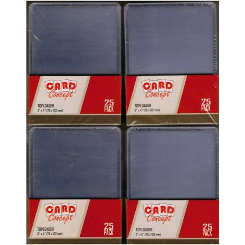 Card Concept 15 gauge Trading Card Toploaders 76mm x 102mm Top Loaders Lot 100
