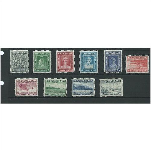 newfoundland stamps george VI range sg276 hm high cv