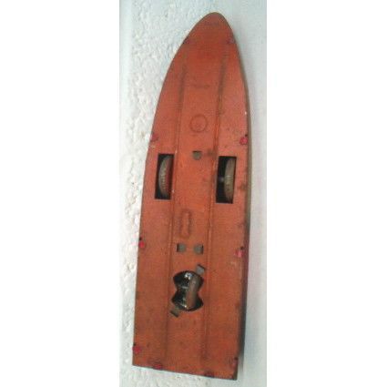 VINTAGE ' MISS LIBERTY ' TIN Speedboat (1940's)