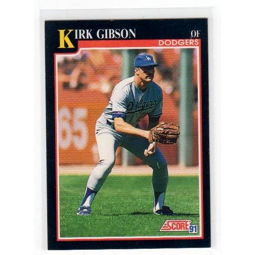 1991 Score Kirk Gibson baseball card #800 – Dodgers