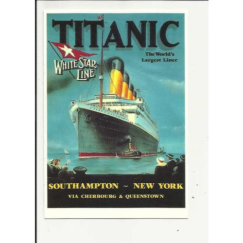 White Star Line TITANIC Advertising Postcard by Mayfair (BB796)