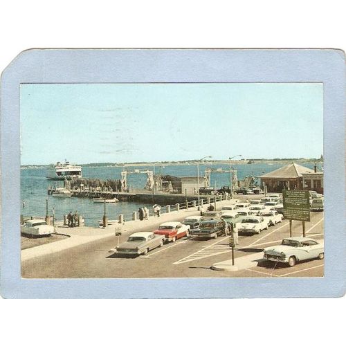 Rhode Island Jamestown Approaching The Wharf Newport-Jamestown Ferry w/Old~522