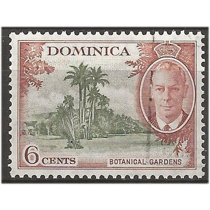 Dominica 1951 SG126 6c Olive & Chestnut Mounted Mint . .. .