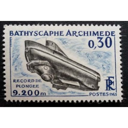 FRANCE: 1963 Record Undersea Dive: SG1595 MNH