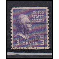 Used 842 3c Thomas Jefferson Very Fine KA8400