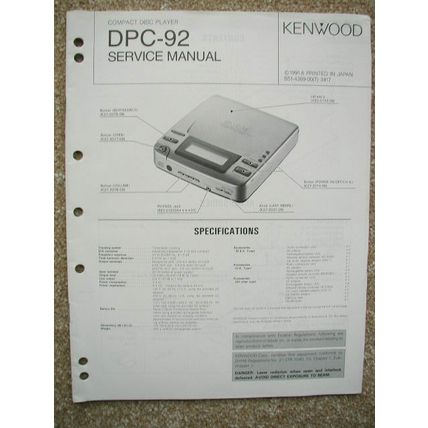 Kenwood DPC-92 Service Manual