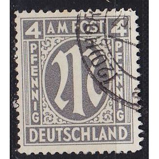 GERMANY Alliiert AmBri [1945] MiNr 0011 A ( O/used )