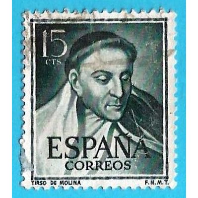 ESPAÑA. 1953. EDIFIL # 1073. LITERATOS. TIRSO DE MOLINA