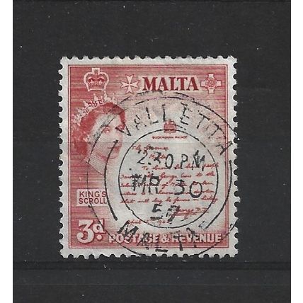 Malta.SG272 2d The King's Scroll.Fine Used.Apr25m